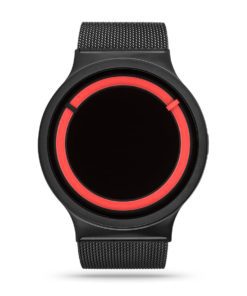 ZIIIRO Eclipse Metallic Black Red Watch Front