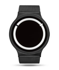 ZIIIRO Eclipse Steel Black White Watch Front